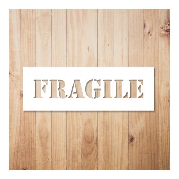 Sjablonen standaard tekst 'Fragile'