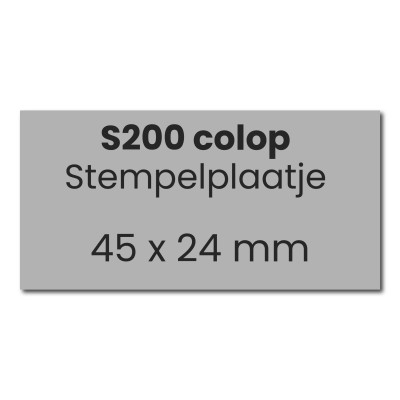 Tekstplaatje Colop Printer S 200