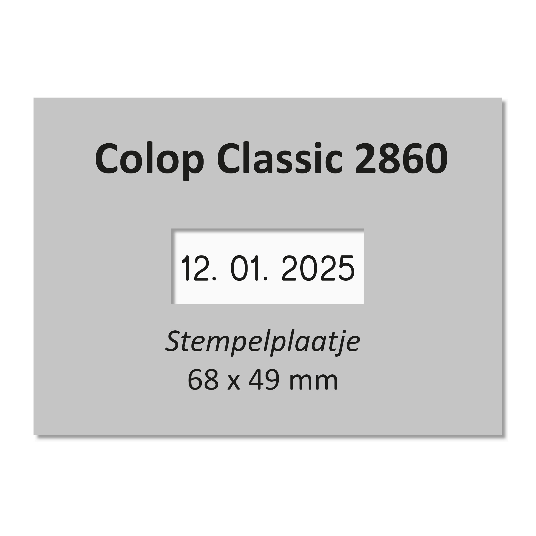 Colop 2860 en 3860 tekstplaatje